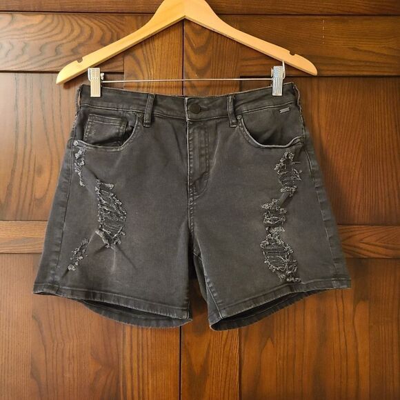 Scotch & Soda Maison Scotch High Rise Jean Shorts Black Size 29 - Picture 1 of 8
